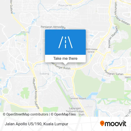 Jalan Apollo U5/190 map