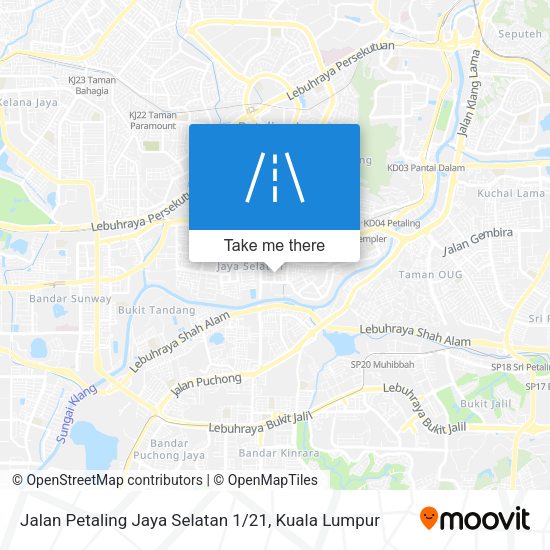 Jalan Petaling Jaya Selatan 1 / 21 map