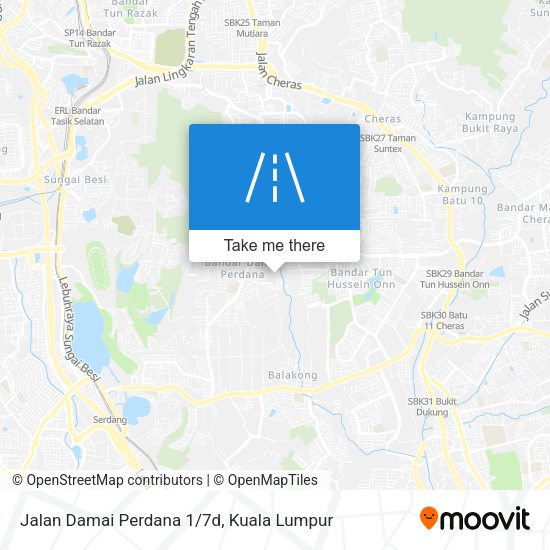 Jalan Damai Perdana 1/7d map