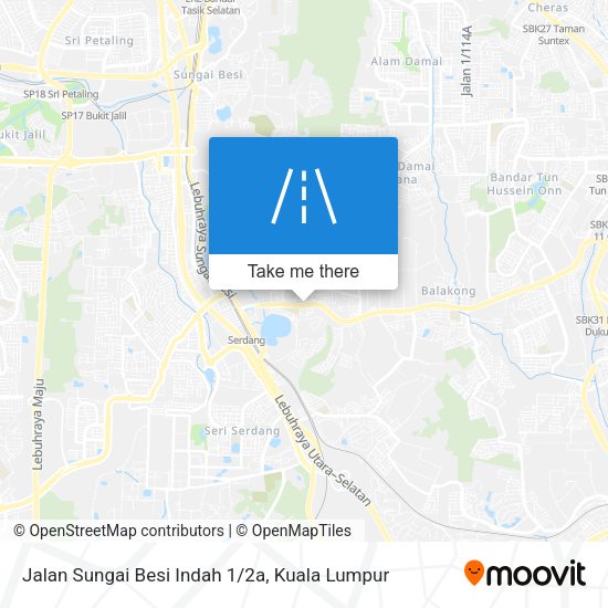 Jalan Sungai Besi Indah 1/2a map