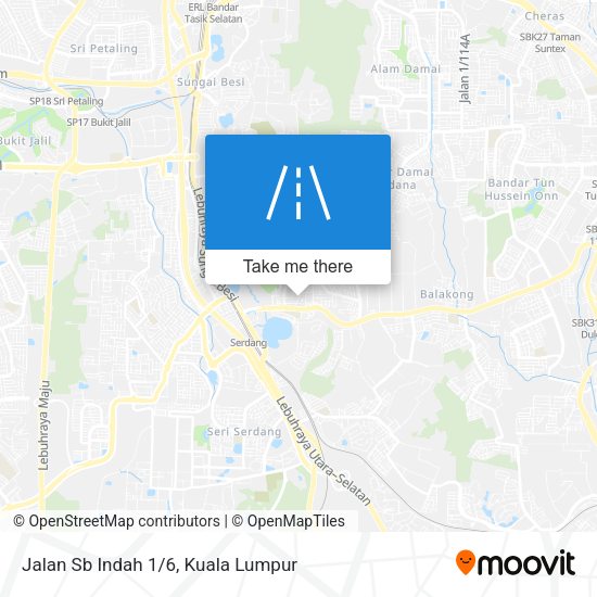 Peta Jalan Sb Indah 1/6
