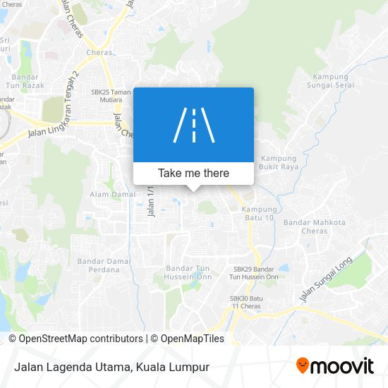 Jalan Lagenda Utama map