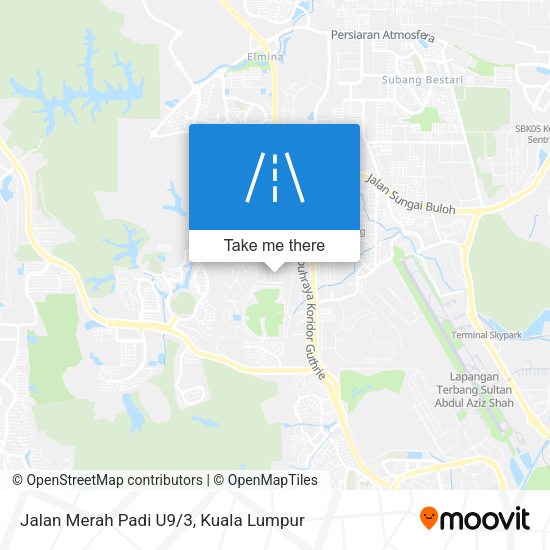 Jalan Merah Padi U9/3 map