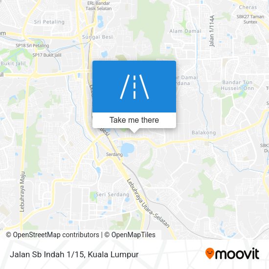 Jalan Sb Indah 1/15 map