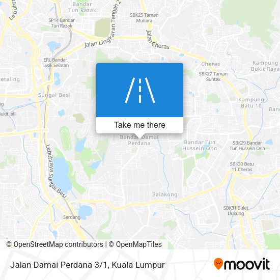 Jalan Damai Perdana 3/1 map