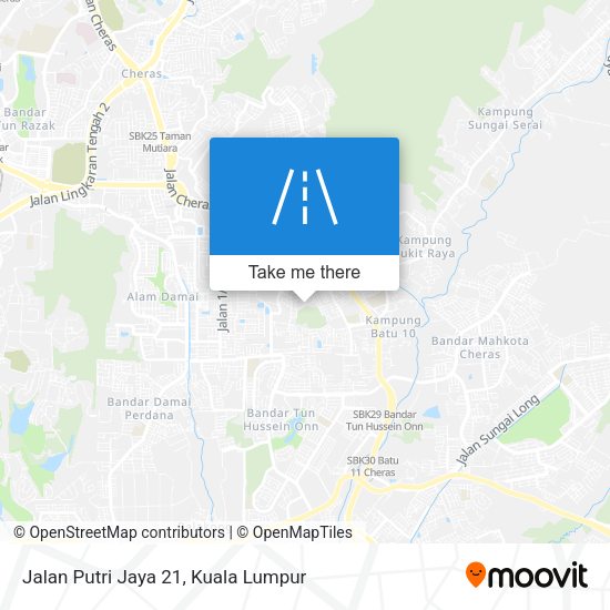 Peta Jalan Putri Jaya 21