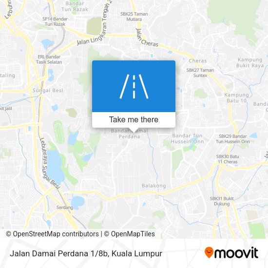 Jalan Damai Perdana 1/8b map