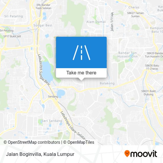 Jalan Boginvilla map