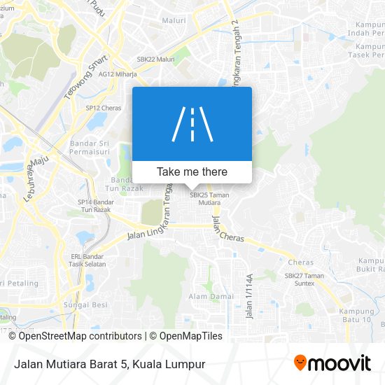 Peta Jalan Mutiara Barat 5
