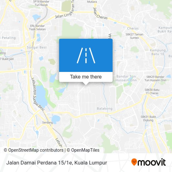 Jalan Damai Perdana 15/1e map