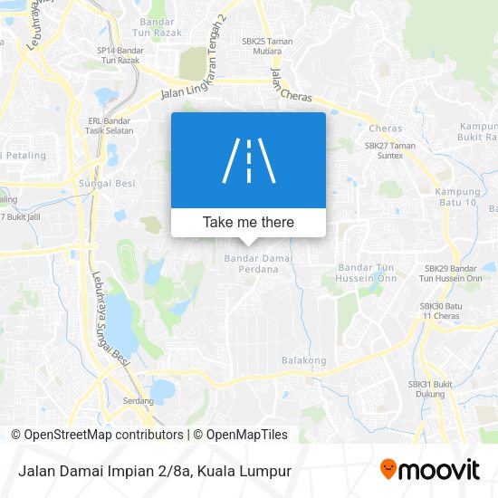 Jalan Damai Impian 2/8a map