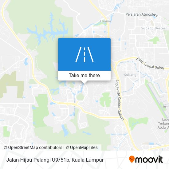 Jalan Hijau Pelangi U9/51b map