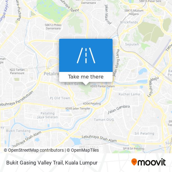 Bukit Gasing Valley Trail map