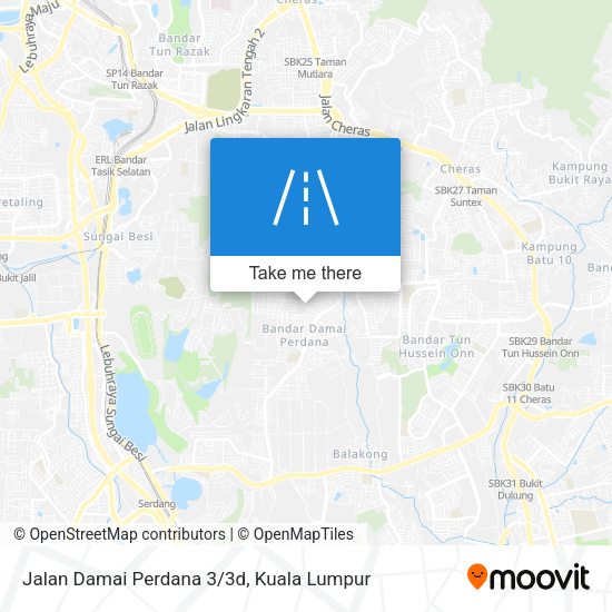 Jalan Damai Perdana 3/3d map