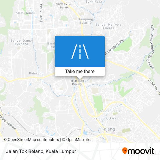Jalan Tok Belano map