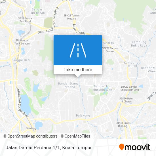 Jalan Damai Perdana 1/1 map