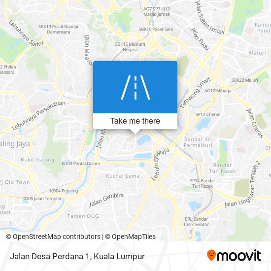 Jalan Desa Perdana 1 map