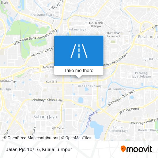 Jalan Pjs 10/16 map