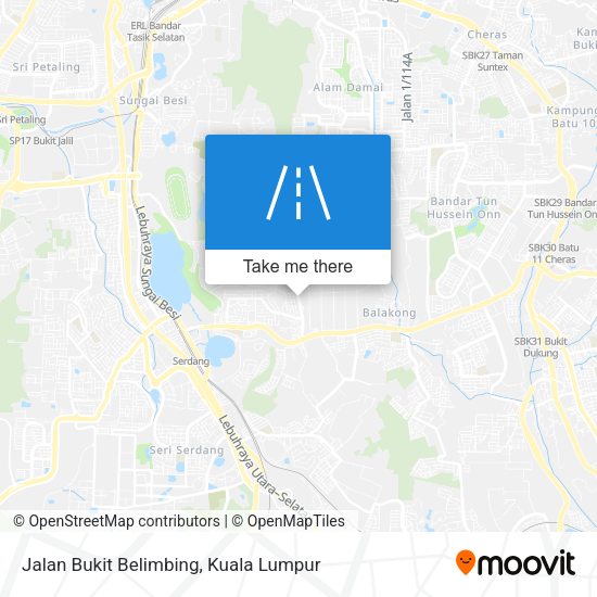 Jalan Bukit Belimbing map