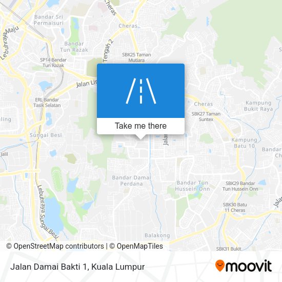 Jalan Damai Bakti 1 map