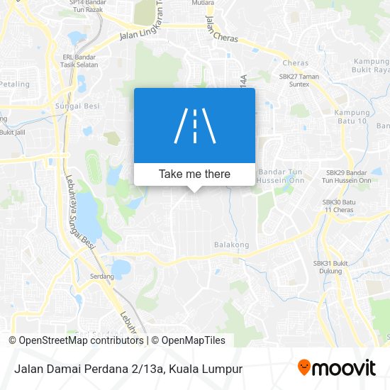 Jalan Damai Perdana 2/13a map