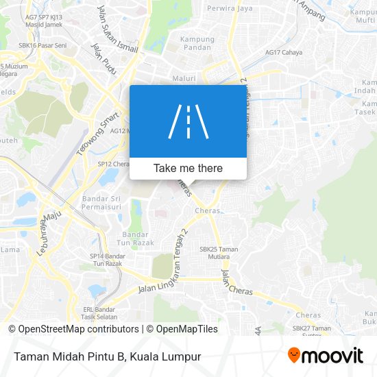 Taman Midah Pintu B map