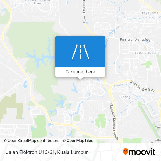 Jalan Elektron U16/61 map