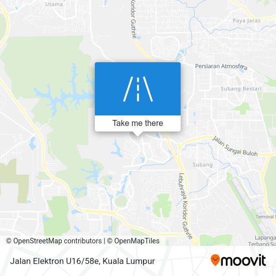 Jalan Elektron U16/58e map