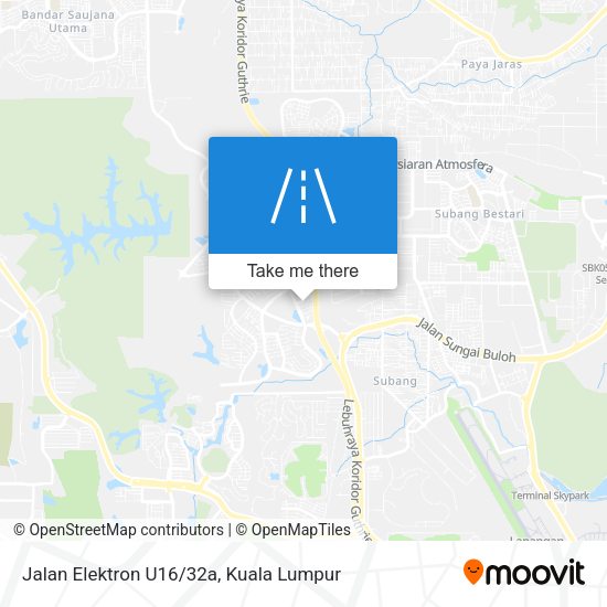 Jalan Elektron U16/32a map