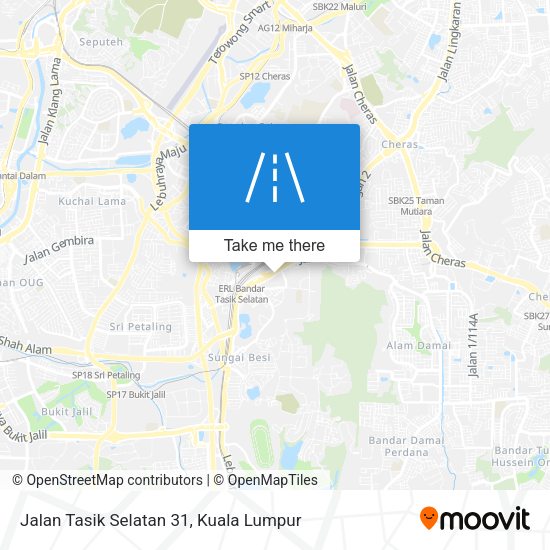 Jalan Tasik Selatan 31 map