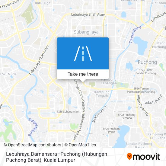 Lebuhraya Damansara–Puchong (Hubungan Puchong Barat) map