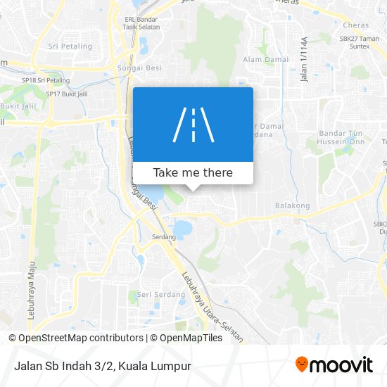 Jalan Sb Indah 3/2 map