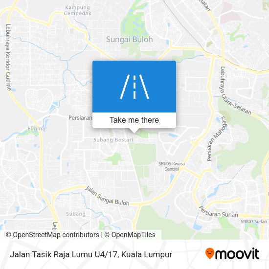 Peta Jalan Tasik Raja Lumu U4/17