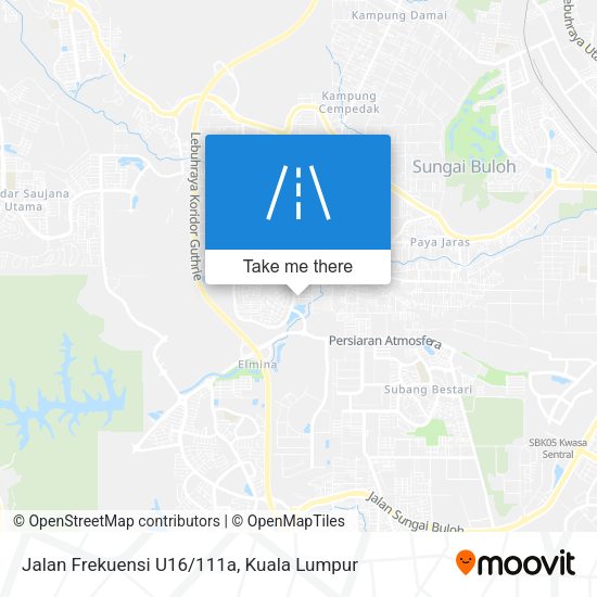 Peta Jalan Frekuensi U16/111a