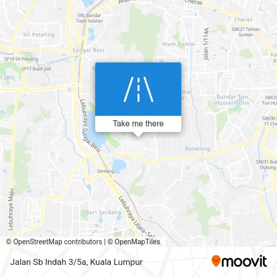 Peta Jalan Sb Indah 3/5a