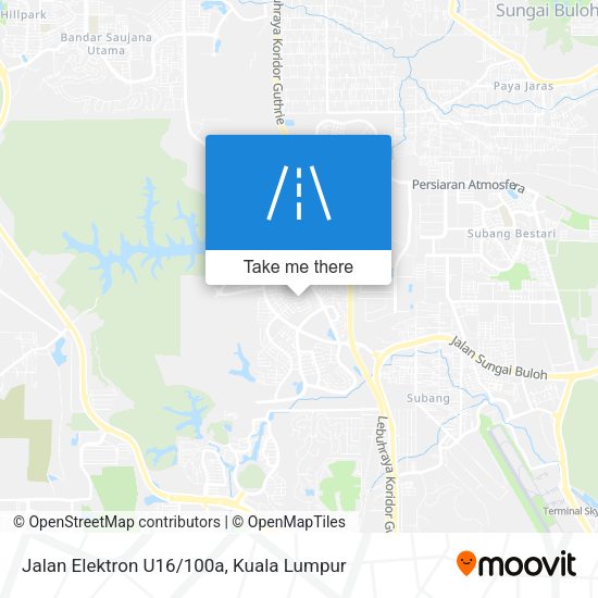 Jalan Elektron U16/100a map