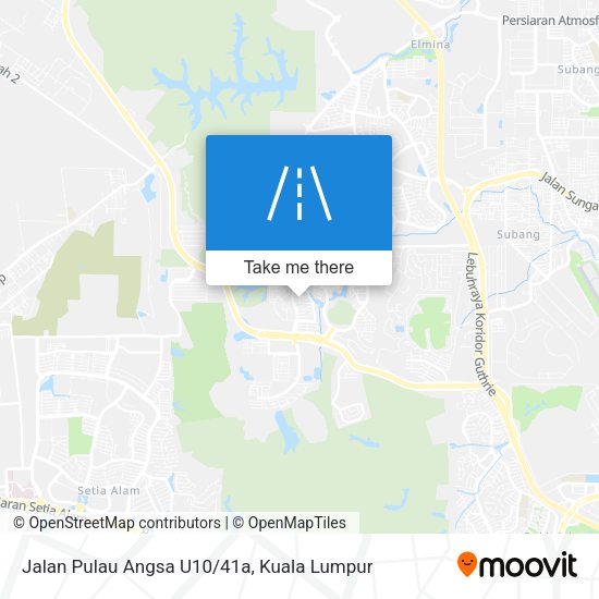 Peta Jalan Pulau Angsa U10/41a