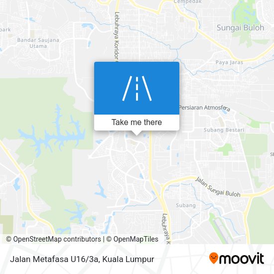 Jalan Metafasa U16/3a map