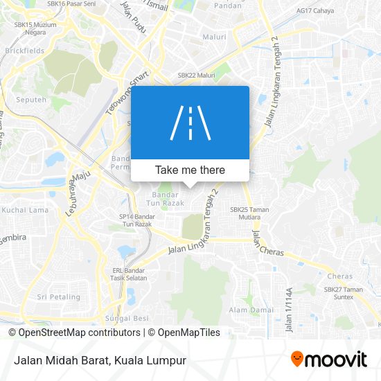 Jalan Midah Barat map