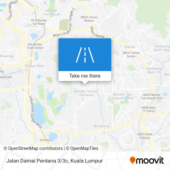 Jalan Damai Perdana 3/3c map