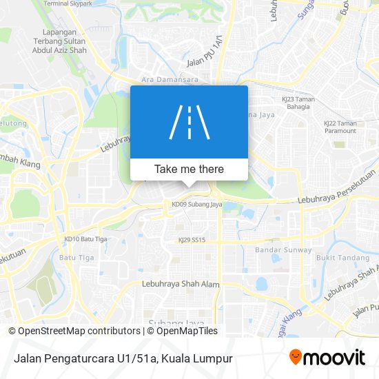 Jalan Pengaturcara U1/51a map