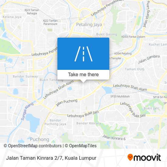 Jalan Taman Kinrara 2/7 map