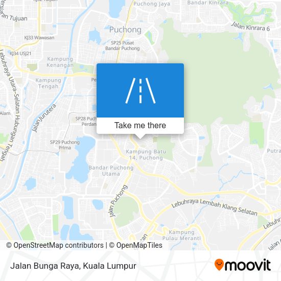 Peta Jalan Bunga Raya