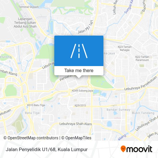 Jalan Penyelidik U1/68 map
