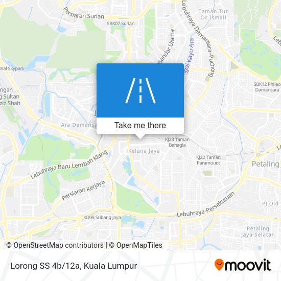 Lorong SS 4b/12a map