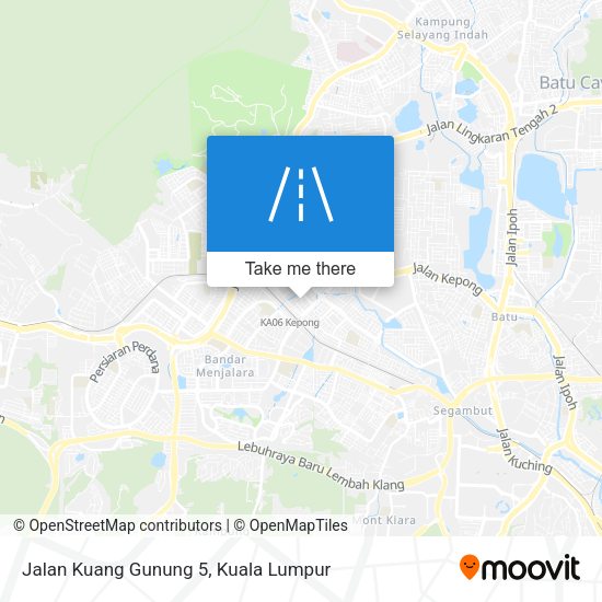Jalan Kuang Gunung 5 map