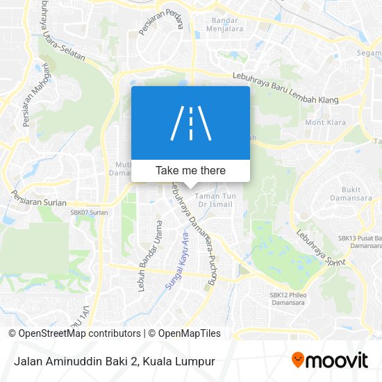 Jalan Aminuddin Baki 2 map