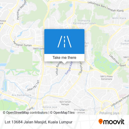 Lot 13684 Jalan Masjid map