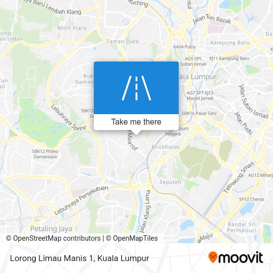 Peta Lorong Limau Manis 1