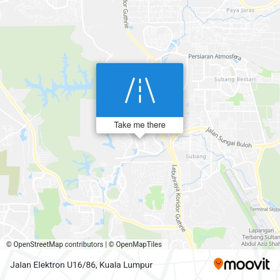 Jalan Elektron U16/86 map